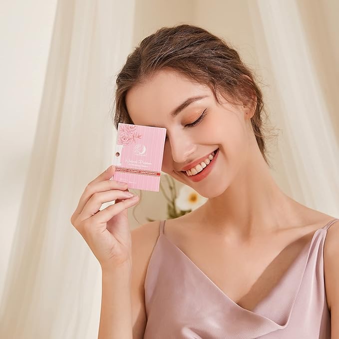 Oil Blotting Paper Sheets, 100 Counts, Natural Rose Facial Oil Absorbing Face Blotting Sheets - Take Only 1 Piece Each Time Design - No Waste and Easy to Carry in Pocket (Rosy - 1 Pack)-Velvo Beauty