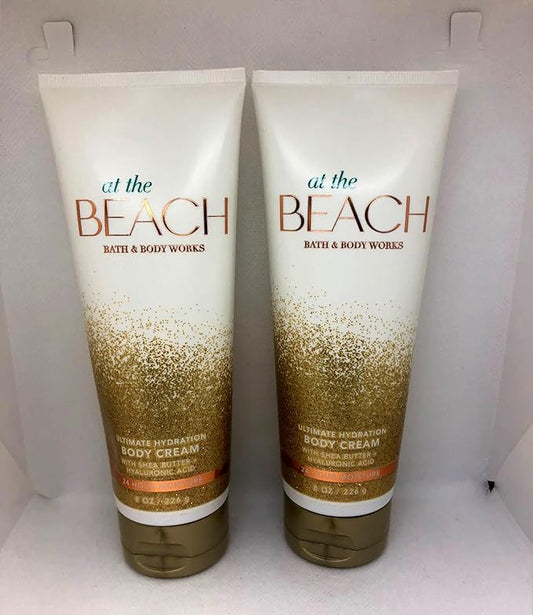 Bath and Body Works 2 Pack At The Beach Ultra Shea Body Cream 8 Oz.-Velvo Beauty