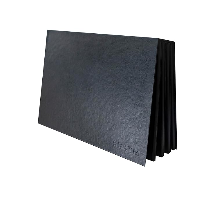 4 layers Empty magnetic Book Shaped palette (Black PU leather surface)with Depotting Spatula and 100 piece Metal Stickers-Velvo Beauty