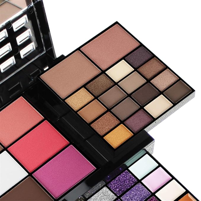 All in One Makeup Kit for Women Full Kit Girls Makeup Gift Sets Xmas Essential Bundle Include Eyeshadow Palette Lipstick Blush Concealer Eyeliner Mascara Foundation Brush Eyebrow Pencil-Velvo Beauty