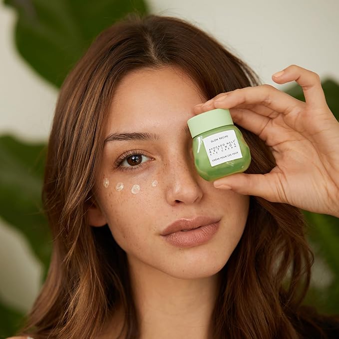 Glow Recipe Avocado Retinol Eye Cream for Wrinkles - Overnight Under Eye Cream for Dark Circles, Firming & Brightening Dull, Puffy Eyes - Time Release Niacinamide & Caffeine Eye Cream (15ml)-Velvo Beauty