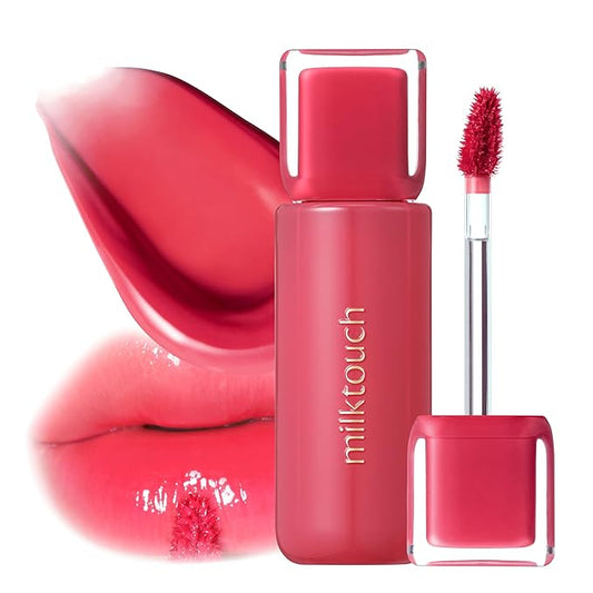 MILKTOUCH Jelly Fit Lip Tint (06 Chericious) with Cooling Plumping Effect and Water-Based Non-Sticky Texture | Long Lasting Korean Beauty Lipstain Tinted Gloss Oil Brown K Makeup-Velvo Beauty