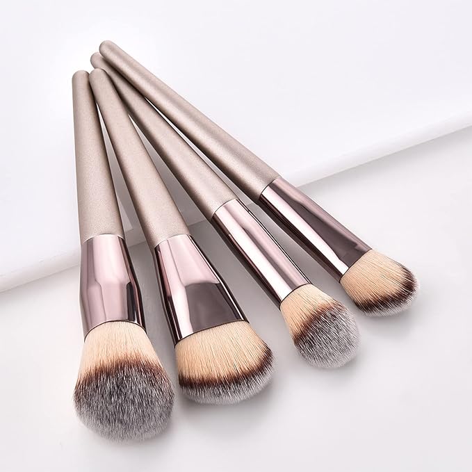 4pcs Professional Makeup Brush Set, Premium Synthetic Liquid Foundation Brush Blending Powder Tapered Kabuki Makeup Brushes Cosmetics Applicator-Velvo Beauty