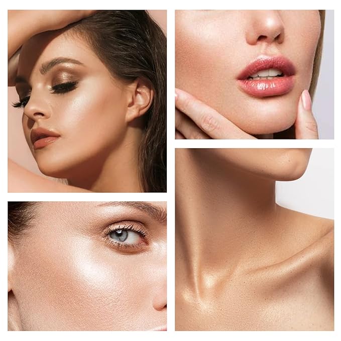 Boobeen Highlighter Makeup Highlighter Palette Powder Shimmer Highlighter Makeup Facial Illuminator Bronzer Palette Waterproof Long Lasting-Velvo Beauty