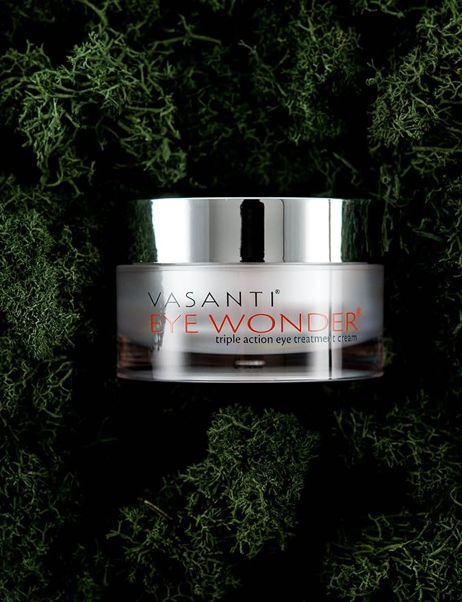 VASANTI EYE WONDER Triple Action Paraben-Free Eye Treatment Cream Clinically Proven Peptides & Botanicals - Helps with Dark Circles, Wrinkles, Puffiness (20mL)-Velvo Beauty