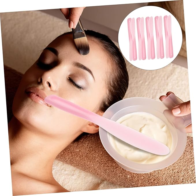 10pcs Tool Stick Makeup Spatula Cosmetic Plate Mixer Cosmetic Mixer Silicone Stirring Tools Beauty Spatula Makeup Plate Spatula Makeup Mixing Tool Makeup Mixer Tool-Velvo Beauty