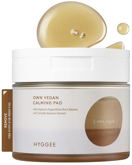 Own Vegan Calming Pad - Cotton Facial Toner Pads with Sophora Flavescens Extract - Calming, Exfoliating and Moisturizing, 70 sheets-Velvo Beauty