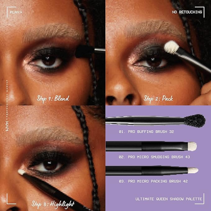 NYX PROFESSIONAL MAKEUP Ultimate Shadow Palette, Eyeshadow Palette - Ultimate Queen-Velvo Beauty