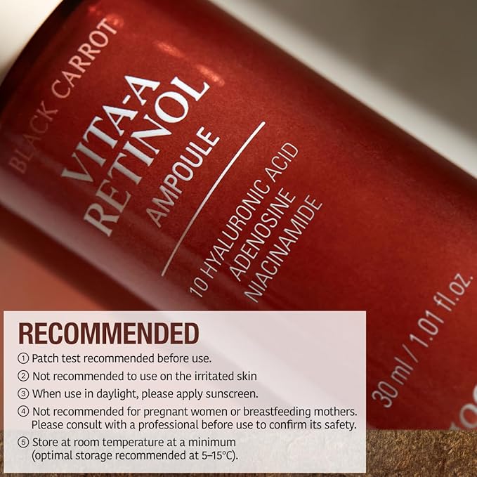 GOODAL Black Carrot VITA-A Retinol Ampoule 30ml, Hydration Facial Serum for Glowy Skin, Lightweight Serum, Korean Skincare, Pore minimizer-Velvo Beauty