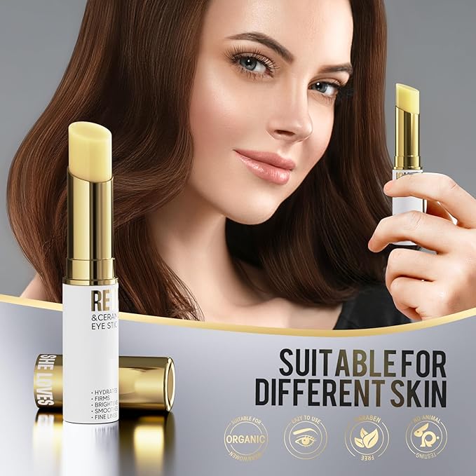 Retinol Eye Stick, Eye Cream for Dark Circles and Puffiness, Eye Brightening Cream for Hydration, Wrinkles in 3-4 Weeks, Travel Portability Anti-Aging Eye Cream for Bags Under Eye Reduces Fine Line-Velvo Beauty