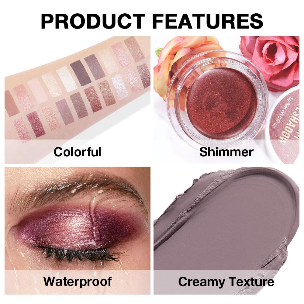 Single Cream Espresso Coffee Brown Matte Eyeshadow Palette Makeup, Natural Single Mini Instant Holographic Eyeshadow For Women, Sombras Crema Para Ojos, Talc, Paraben&Cruelty Free, 715-Velvo Beauty