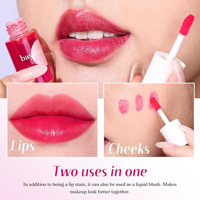 Lip Tint Stain Set, Lip Stain Long Lasting Waterproof, Lightweight, Non-sticky, Transfer-Proof, Matte Finish (fruit land)-Velvo Beauty