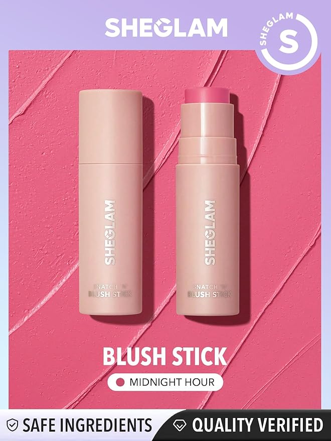SHEGLAM Snatch N Cream Blush Stick Longlasting High Pigment Blush for Cheeks - Midnight Hour-Velvo Beauty
