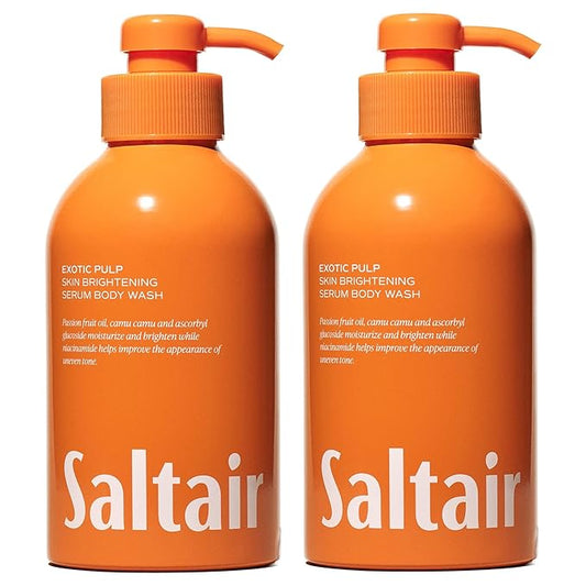 Saltair Body Wash, Exotic Pulp 2-Pack. Moisturizing Body Cleanser with Monoi Oil and Cupuacu Butter. Luxury Shower Gel for Women. Vegan, Cruelty-Free, Paraben-Free. 2x 17oz Pump Bottles.-Velvo Beauty