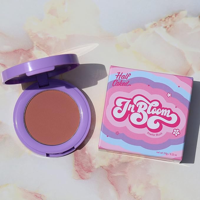 Half Caked In Bloom Powder Blush | vegan & cruelty-free, fragrance-free, highly pigmented, primer-infused | 3.8g (Day 'N' Nite)-Velvo Beauty