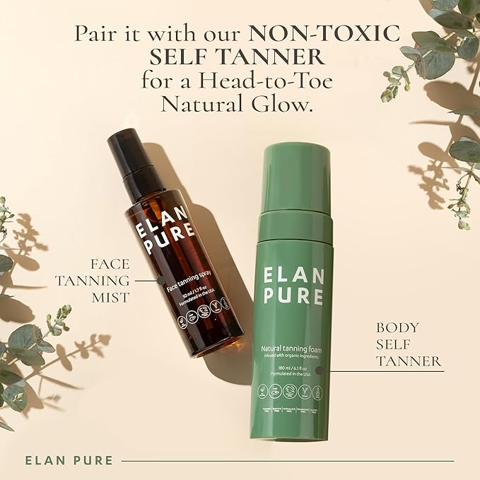 Face Tanning Mist, Organic Ingredients, Sunless Self Tanner, Bronzing, Hydrating, Steak-Free, Long Lasting Glow-Velvo Beauty