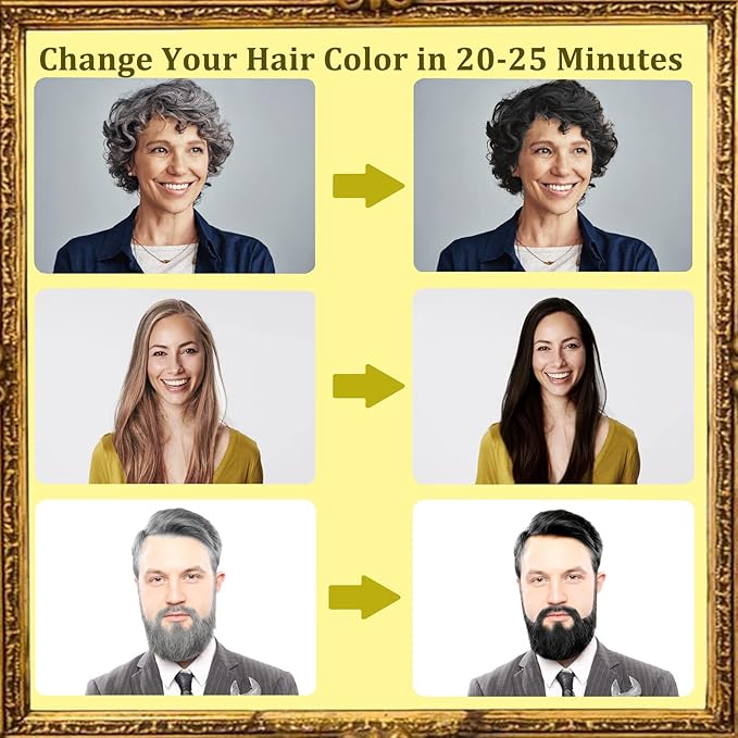 Blonde Brown Hair Dye Shampoo 3 in 1 - Instant Shampoo Para Pintar el Cabello Refresh Hair Color, Herbal Shampoo Hair Dye for Women Men, Easy to Use & Long Lasting Hair Color Shampoo 16.90 oz-Velvo Beauty