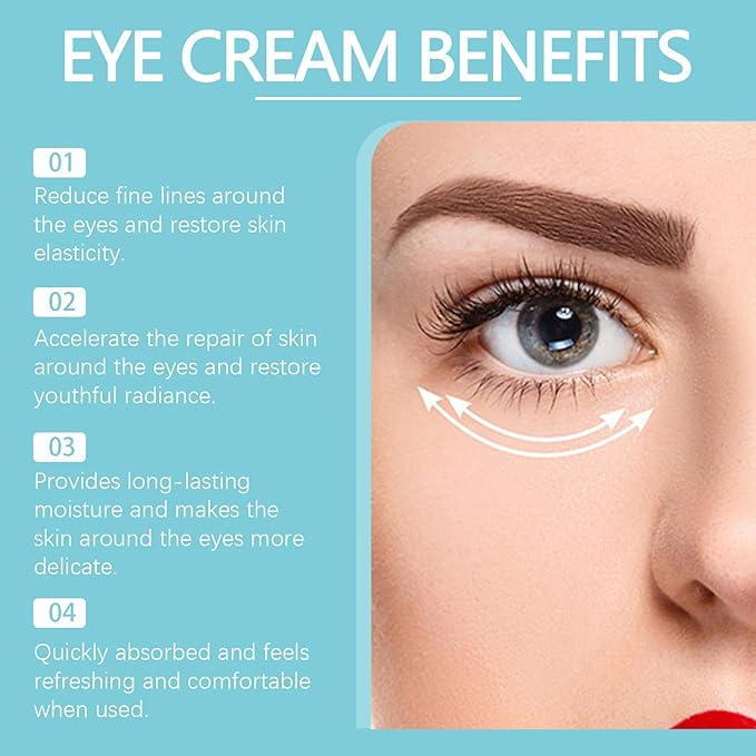 Instant Firm Eye Tightening Cream with Caffeine & Collagen & Vitamin E, Instant Firming Eye Cream, Eye Tightener Cream Travel Size 1 Fl Oz-Velvo Beauty
