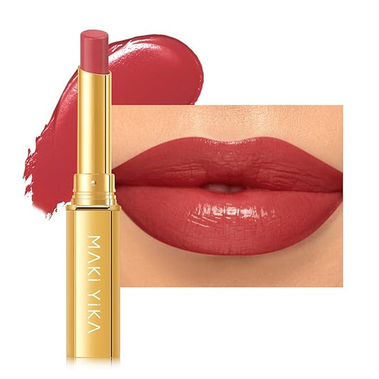 MAKI YIKA Red Lipstick for Women Moisture Hydrate Lipsticks Glossy Dark Lipsticks Sheer Finish Lightweight Tinted Lip Balm, Z09 Lip Morning-Velvo Beauty