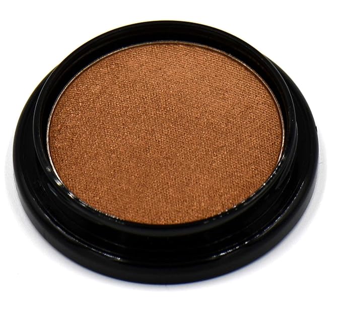 Sun Drenched Cinnamon Chocolate Brown Bronze Almond Gold Shimmer Pressed Powder Single Eyeshadow; Talc, Paraben & Cruelty Free-Velvo Beauty
