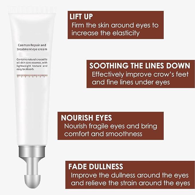 Eye Cream, STCORPS7 Vibrant Glamour Silk Protein Anti-Wrinkle And Firming Eye Cream For Wrinkles, Fine Lines, Dark Circles, Puffiness & Bags, 20g-Velvo Beauty