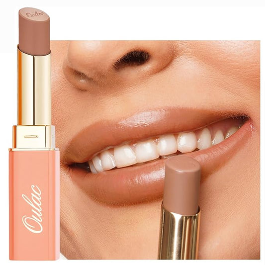 Oulac Color Rich Satin Lipstick - Light Brown Full Coverage Lip Color, Creamy Silky-Smooth, Moisturizing, Satin Matte Finish, Infused With Shea Butter, Vegan & Clean Beauty, 4g, SG10 Bailey-Velvo Beauty