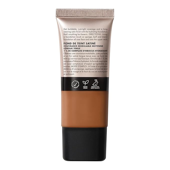 e.l.f. Soft Glam Foundation, Medium Coverage, Long-Lasting & Buildable Foundation For A Smooth, Satin Finish, Vegan & Cruelty-Free, 50 Deep Warm-Velvo Beauty