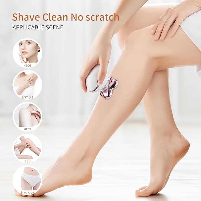 Women's Electric Razors For Women Legs Pubic Facial Hair Removal 2 In 1 Womens Electric Shaver For Women,Bikini Trimmer For Lady,Waterproof-Velvo Beauty