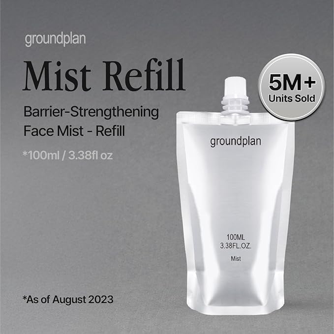 Silver Frost Mist, Refill - Facial Barrier Toner Spray with 80% Witch Hazel Water, Cica for Skin Barrier Repair, Recovery for Sensitive Skin, Dewy Hydration, Korean Skin Care (3.38 fl oz)-Velvo Beauty