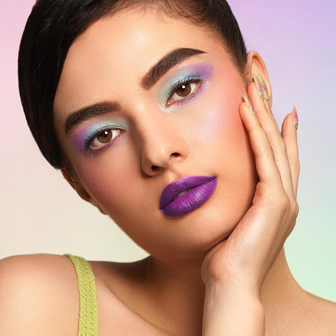 Oulac Matte Liquid Purple Lipstick for Women, Makeup Long Lasting High Impact Lip Color, Waterproof, Creamy Formula Lip stick with Vitamin E, Vegan & Cruelty-Free, 4.5ml (MS04)-Velvo Beauty