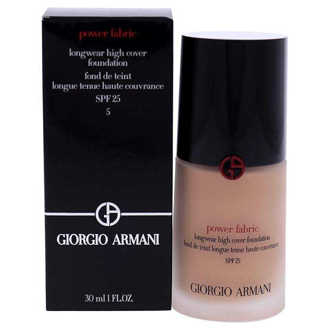 GIORGIO ARMANI Power Fabric Longwear High Cover Foundation SPF 25, # 5 Light, Neutral, 30 ml-Velvo Beauty