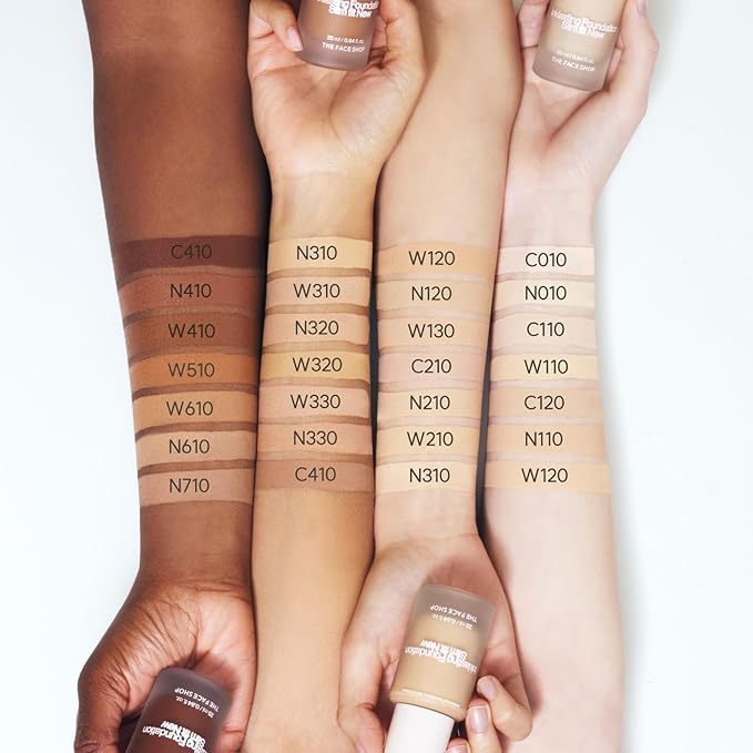 THE FACE SHOP Ink Lasting Liquid Foundation, Full Coverage, 72‑Hour Wear Semi‑Matte Finish, Makeup with Bakuchiol, N330 Cinnamon, 0.84 Fl. Oz.-Velvo Beauty