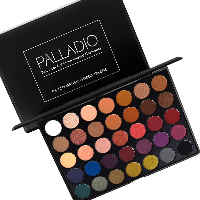 Palladio Ultimate Pro Eyeshadow Palettes, Professional and Personal Use, 35 High Pigmented Powder Colors, Matte, Shimmer, Satin Finishes, Long Lasting (SPRING 2020)-Velvo Beauty