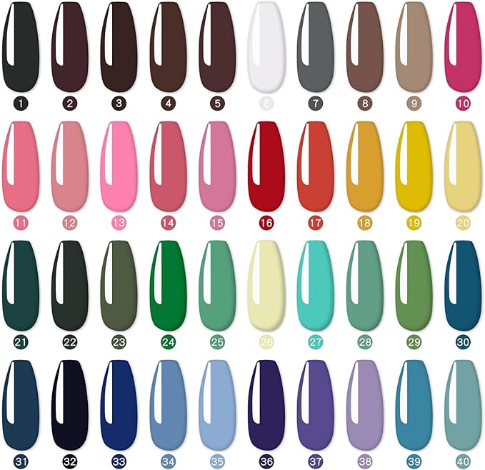 Gel palette Painting gel for nail art 40colors individual squares UV LED Gel for Nail Art DIY-Velvo Beauty
