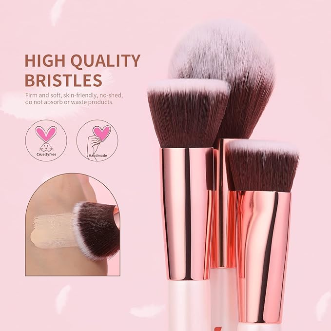 DUcare Makeup Brushes Set Professional 27Pcs Makeup Brushes Premium Synthetic Kabuki Foundation Blending Face Powder Blush Concealers Eye Shadows Make Up Brushes Kit White-Velvo Beauty