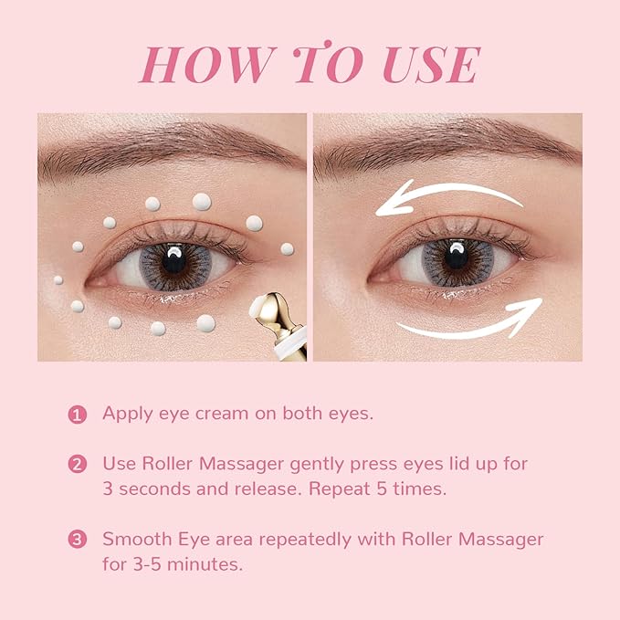 ANAI RUI Rose Caffeine Eye Cream for Dark Circles, Under Eye Serum for Puffiness Bags, Anti-Aging Eye Cream with Retinol, Collagen, Hydrating, Firming, Reduce Wrinkles and Fine Lines Daily 0.5 FL OZ-Velvo Beauty