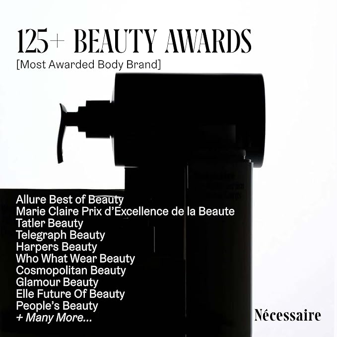 Nécessaire The Body Wash. Fragrance-Free. Multi-Vitamin Gel Cleanser. Nourish, Soften. Hypoallergenic. Dermatologist-Tested. No SLS/SLES. 250 ml / 8.4 fl oz-Velvo Beauty