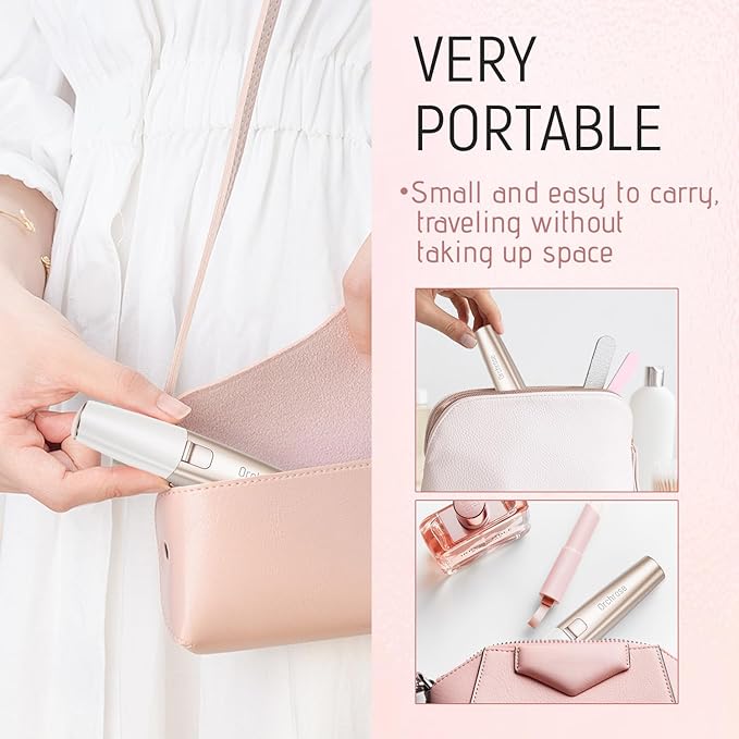 Rechargeable Facial Hair Remover for Women: 2-in-1 Device for Shaping Eyebrows and Removing Face Peach Fuzz(Rose Gold)-Velvo Beauty