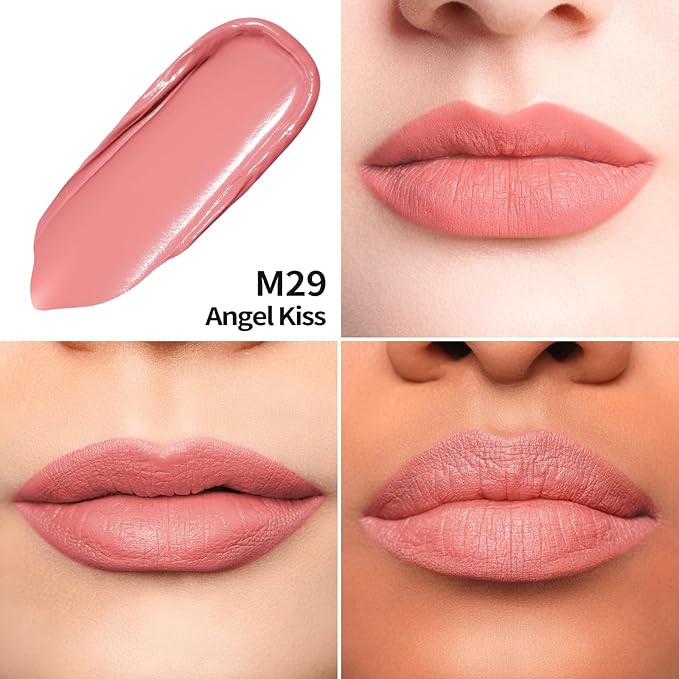 Oulac Pink Matte Lipstick for Women, Long Lasting Liquid Lip Stick High Impact Lip Gloss Full Coverage Lip Makeup with Vitamin E Waterproof Formula,Vegan M29-Velvo Beauty