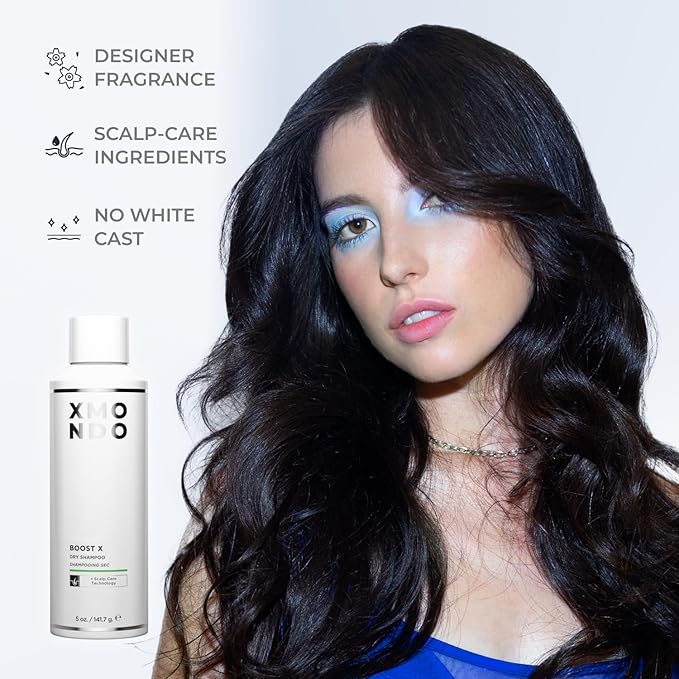 XMONDO Hair BOOST X Dry Shampoo, Zero Residue, Formulated with Saw Palmetto to Promote Scalp Care, Clinically Tested, Dermatologist Tested, Talc-free, Benzene-free, Free of aluminum starch, 5 oz-Velvo Beauty