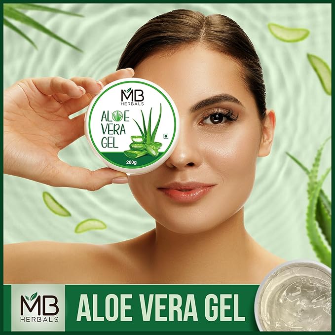 MB Herbals Aloe Vera Gel 7 oz (200 Gram) | Pure Aloe Vera Gel - No added Fragrance | For Moisturizing Skin and Scalp | Skin and Hair Care-Velvo Beauty