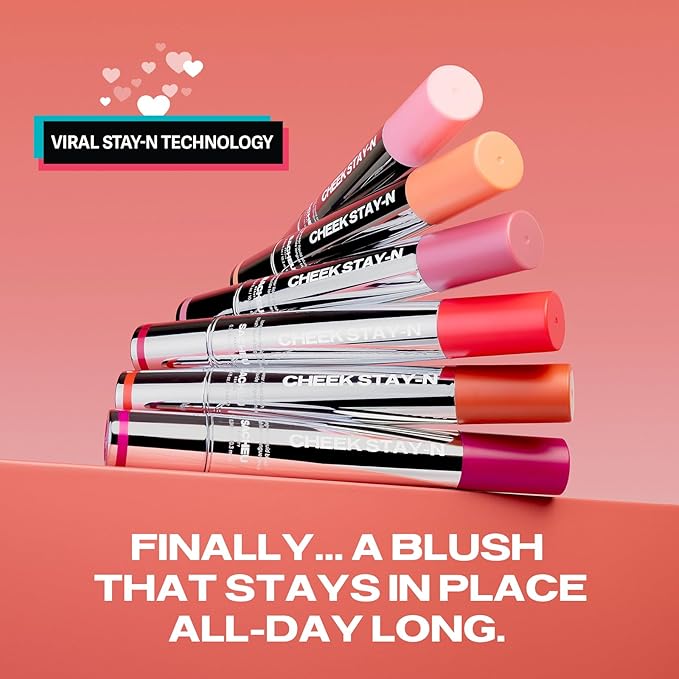 Sacheu Cheek STAY-N Liquid Blush for Cheeks — High Pigment, Buildable, Lightweight Cream Blush Infused With Squalane, for Dewy & Radiant Flushed Cheeks — Long-lasting & Cruelty Free, I'm Cute-Velvo Beauty