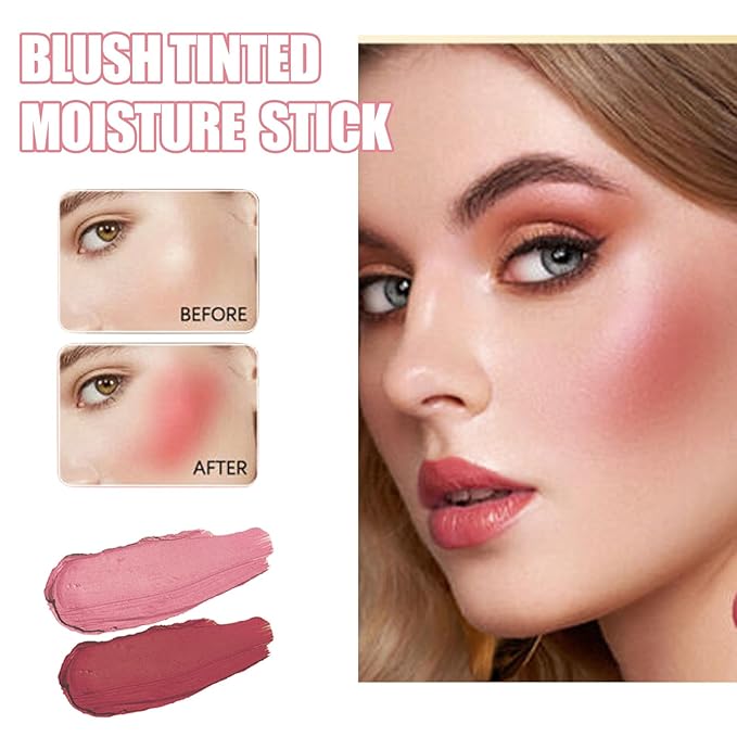 Blush Rare Beauty Liquid Blush Stick Cream Blush Natural Waterproof Long Lasting Powder Blusher,On The Go Blush Brushes For Makeup Cheeks,Suitable For All Skin Types(2PC)-Velvo Beauty