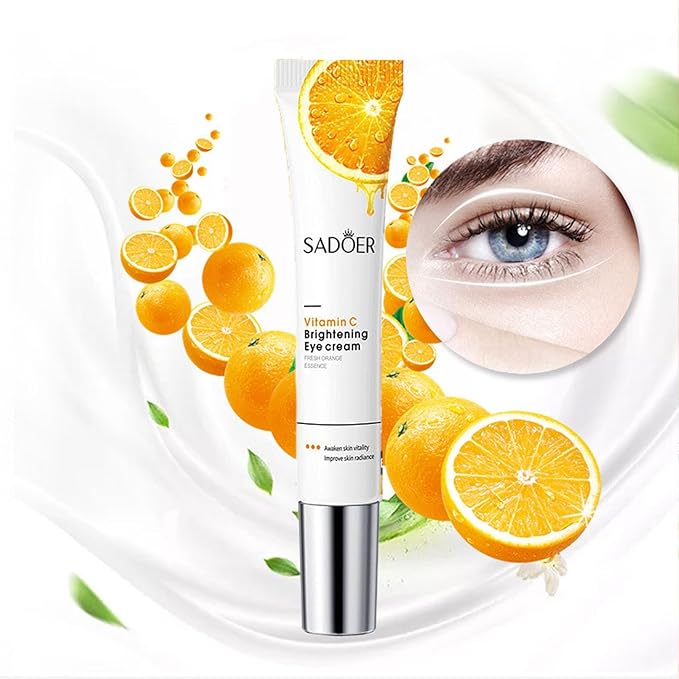 Eye Cream For Dark Circles, Anti Aging Eye Cream With Vitamin C, Hyaluronic-acid & Orange Extract, Under Eye Cream For Puffiness And Bags, Eye Cream For Reduce Fine Lines, Wrinkles & Dark Circles-Velvo Beauty