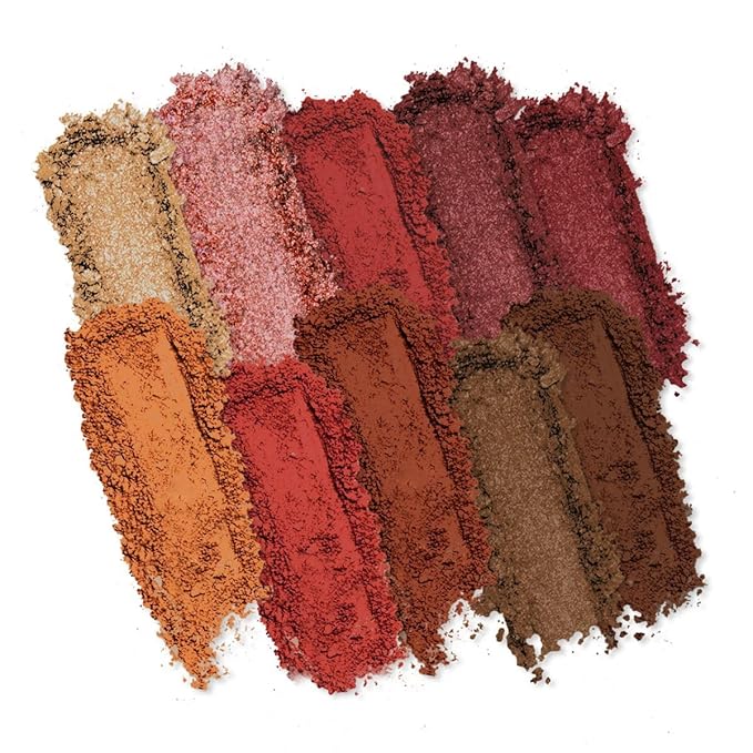 Profusion Cosmetics 10 Shade Eyeshadow Palette, High Pigmented Multi-Finish Colors, Vegan & Cruelty-Free, Create Stunning Looks On-the-Go - Travel-Friendly & Versatile Makeup, RUBIES-Velvo Beauty
