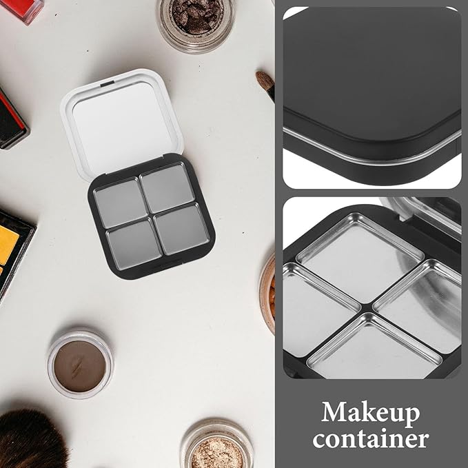 Beaupretty Empty Lipstick Palette Magnetic Eyeshadow Palette Makeup Foundation Blush Container with Mirror for Women Girls Black-Velvo Beauty