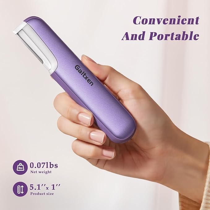 Dermaplaning Tool for Women - Facial Exfoliation & Peach Fuzz Hair Removal with Rechargeable Sonic Edge Technology, 10 Refill Blades-Velvo Beauty