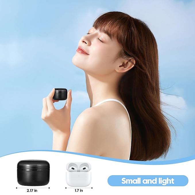 Nose Wax Kit - Travel Wax Warmer for Hair Removal with 100g Waxs, 15 Applicators, 30 Nose Hair Sticks 2 Silicone Pots, 1 Bag Constant Temperature, 15-20 Times Black - Round | Black | Mini-Velvo Beauty