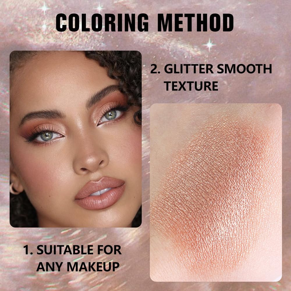 Brown Shimmer Single Eyeshadow Makeup Palette, Natural Brown Single Eye Shades, Mini Travel Palette for Women, Everyday Eyeshadows Makeup 21#-Velvo Beauty