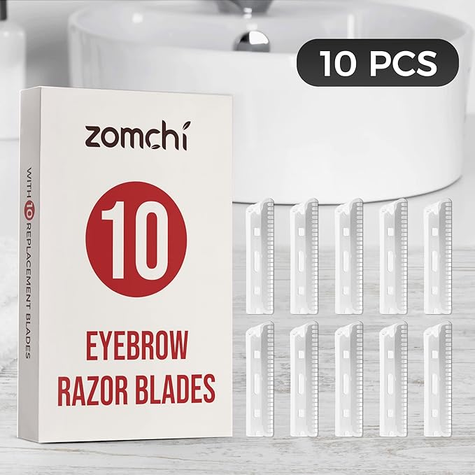 ZOMCHI Precision Eyebrow Razor Blades - Set of 10 Replacement Blades-Velvo Beauty
